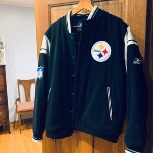 REEBOK TEAM APPAREL ON FIELD NFL PITTSBURGH STEELERS Jacket